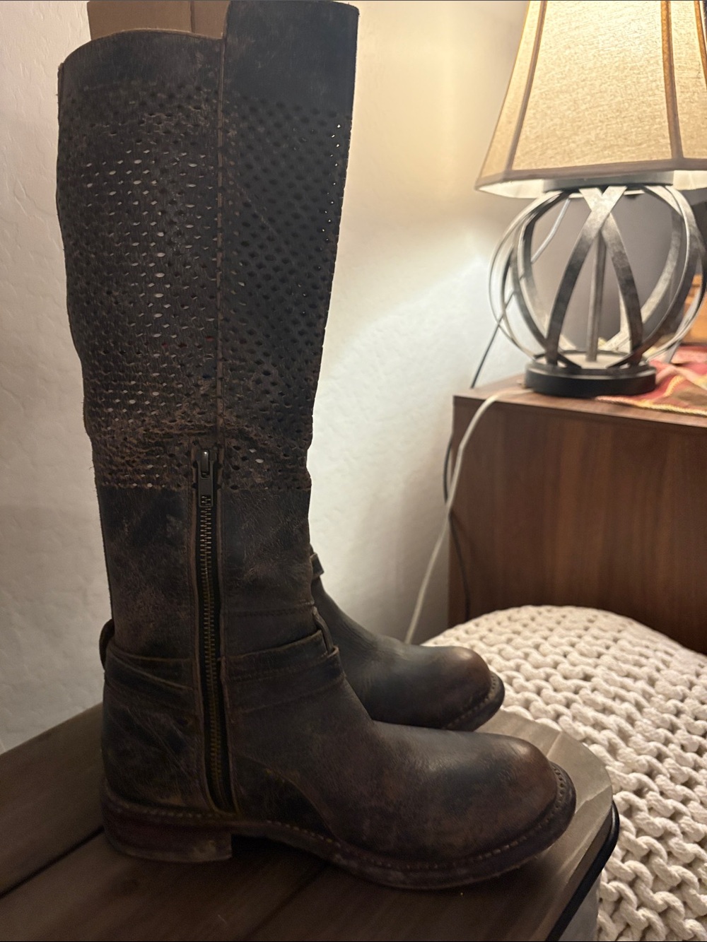 Frye women’s Tall Leather Riding Boots in Dark Brown